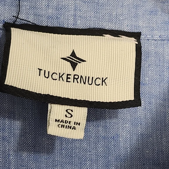 Tuckernuck Blue Cotton Chambray Callahan ButtonDown Shirt Dress Ruffle Hem Small - Picture 4 of 11
